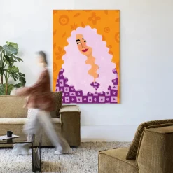 Urban Cotton Wandkleden|Wandkleed Retro Girly in maat en frame naar keuze