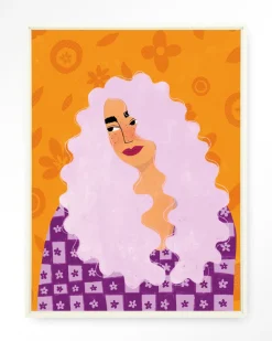 Urban Cotton Wandkleden|Wandkleed Retro Girly in maat en frame naar keuze