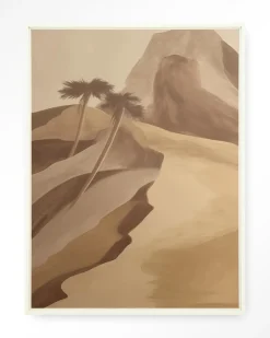 Urban Cotton Wandkleden|Wandkleed Rocky Palm in maat en frame naar keuze