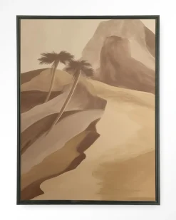 Urban Cotton Wandkleden|Wandkleed Rocky Palm in maat en frame naar keuze