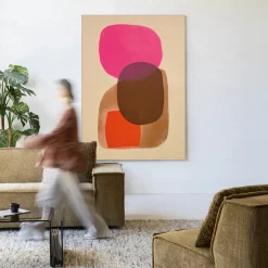 Urban Cotton Wandkleden|Wandkleed Rosy Echo in maat en frame naar keuze