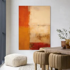 Urban Cotton Wandkleden|Wandkleed Rusty Abstract in maat en frame naar keuze