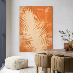 Urban Cotton Wandkleden|Wandkleed Rusty Leaf in maat en frame naar keuze