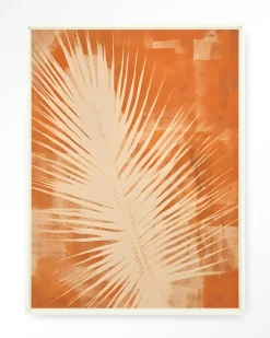 Urban Cotton Wandkleden|Wandkleed Rusty Leaf in maat en frame naar keuze