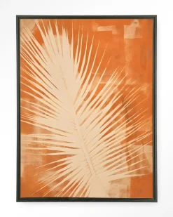 Urban Cotton Wandkleden|Wandkleed Rusty Leaf in maat en frame naar keuze