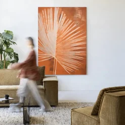 Urban Cotton Wandkleden|Wandkleed Rusty Palm in maat en frame naar keuze