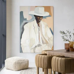 Urban Cotton Wandkleden|Wandkleed Saloon Sam in maat en frame naar keuze