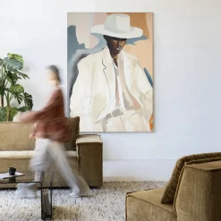 Urban Cotton Wandkleden|Wandkleed Saloon Sam in maat en frame naar keuze