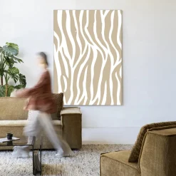 Urban Cotton Wandkleden|Wandkleed Savanna Beige in maat en frame naar keuze