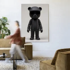 Urban Cotton Wandkleden|Wandkleed Security Bear in maat en frame naar keuze