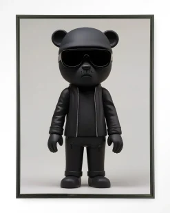 Urban Cotton Wandkleden|Wandkleed Security Bear in maat en frame naar keuze