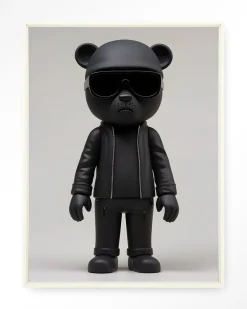 Urban Cotton Wandkleden|Wandkleed Security Bear in maat en frame naar keuze