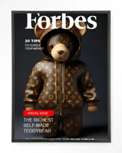 Urban Cotton Wandkleden|Wandkleed Selfmade Teddybear in maat en frame naar keuze