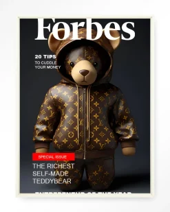 Urban Cotton Wandkleden|Wandkleed Selfmade Teddybear in maat en frame naar keuze