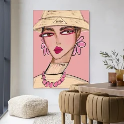 Urban Cotton Wandkleden|Wandkleed She Wears Prada in maat en frame naar keuze