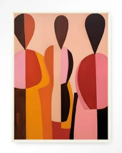 Urban Cotton Wandkleden|Wandkleed Silhouettes in maat en frame naar keuze