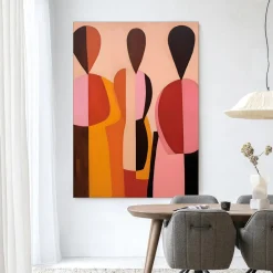 Urban Cotton Wandkleden|Wandkleed Silhouettes in maat en frame naar keuze