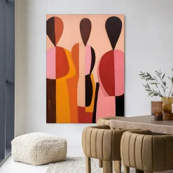 Urban Cotton Wandkleden|Wandkleed Silhouettes in maat en frame naar keuze