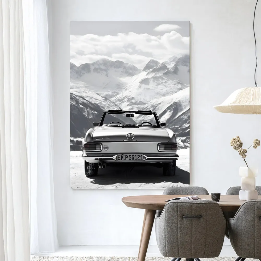 Urban Cotton Wandkleden|Wandkleed Ski Resort in maat en frame naar keuze