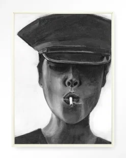 Urban Cotton Wandkleden|Wandkleed Smokes in maat en frame naar keuze