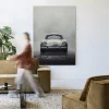 Urban Cotton Wandkleden|Wandkleed Smokey Car in maat en frame naar keuze
