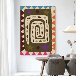 Urban Cotton Wandkleden|Wandkleed Snake Eye in maat en frame naar keuze