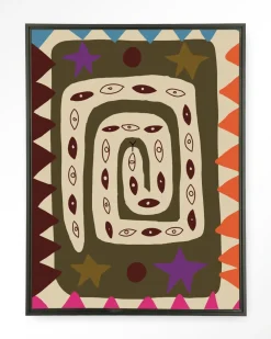 Urban Cotton Wandkleden|Wandkleed Snake Eye in maat en frame naar keuze