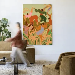 Urban Cotton Wandkleden|Wandkleed Spring Frolic in maat en frame naar keuze