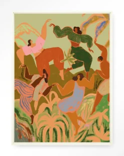 Urban Cotton Wandkleden|Wandkleed Spring Frolic in maat en frame naar keuze