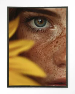 Urban Cotton Wandkleden|Wandkleed Sunflower in maat en frame naar keuze