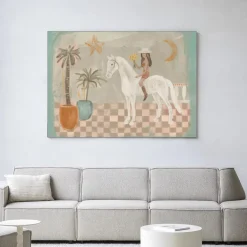 Urban Cotton Wandkleden|Wandkleed Sunflower Rider in maat en frame naar keuze