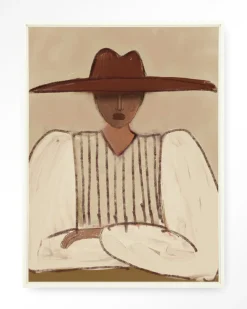 Urban Cotton Wandkleden|Wandkleed Sunhat in maat en frame naar keuze