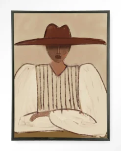 Urban Cotton Wandkleden|Wandkleed Sunhat in maat en frame naar keuze