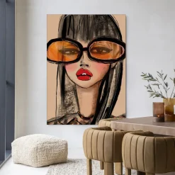 Urban Cotton Wandkleden|Wandkleed Sunny Orange in maat en frame naar keuze