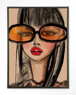 Urban Cotton Wandkleden|Wandkleed Sunny Orange in maat en frame naar keuze