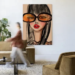 Urban Cotton Wandkleden|Wandkleed Sunny Orange in maat en frame naar keuze