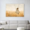 Urban Cotton Wandkleden|Wandkleed Swinging Girl in maat en frame naar keuze