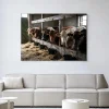 Urban Cotton Wandkleden|Wandkleed The Cow Barn in maat en frame naar keuze