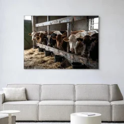 Urban Cotton Wandkleden|Wandkleed The Cow Barn in maat en frame naar keuze