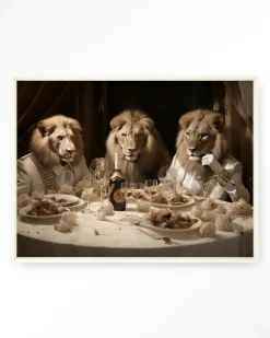 Urban Cotton Wandkleden|Wandkleed The Gentlelions Club in maat en frame naar keuze