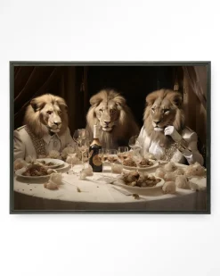 Urban Cotton Wandkleden|Wandkleed The Gentlelions Club in maat en frame naar keuze