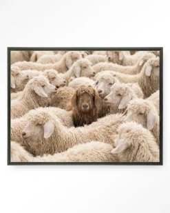 Urban Cotton Wandkleden|Wandkleed The Herd in maat en frame naar keuze