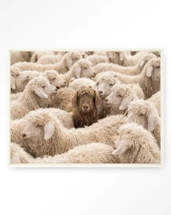 Urban Cotton Wandkleden|Wandkleed The Herd in maat en frame naar keuze