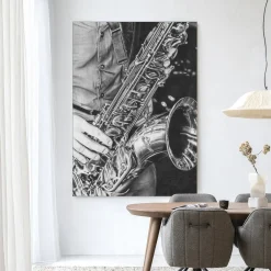 Urban Cotton Wandkleden|Wandkleed The Man With The Sax in maat en frame naar keuze