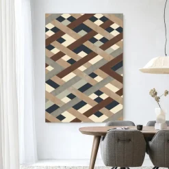 Urban Cotton Wandkleden|Wandkleed Timber in maat en frame naar keuze