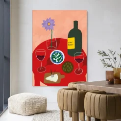 Urban Cotton Wandkleden|Wandkleed Tinto Evening in maat en frame naar keuze