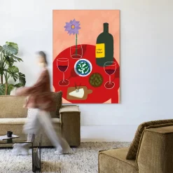 Urban Cotton Wandkleden|Wandkleed Tinto Evening in maat en frame naar keuze