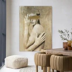 Urban Cotton Wandkleden|Wandkleed Touching Me in maat en frame naar keuze