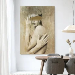 Urban Cotton Wandkleden|Wandkleed Touching Me in maat en frame naar keuze