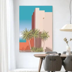 Urban Cotton Wandkleden|Wandkleed Tropical Place in maat en frame naar keuze